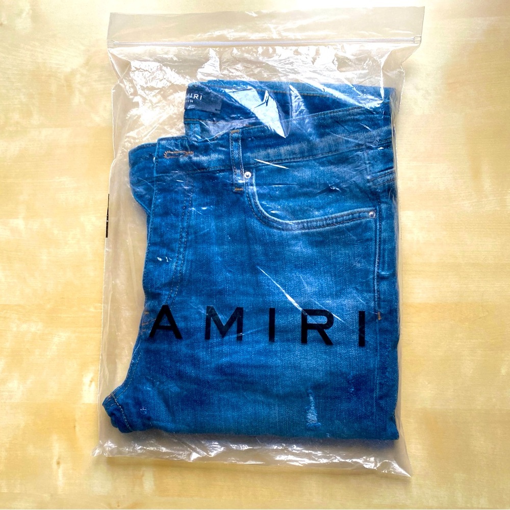 AMIRI JEANS MX1 Leather Patch